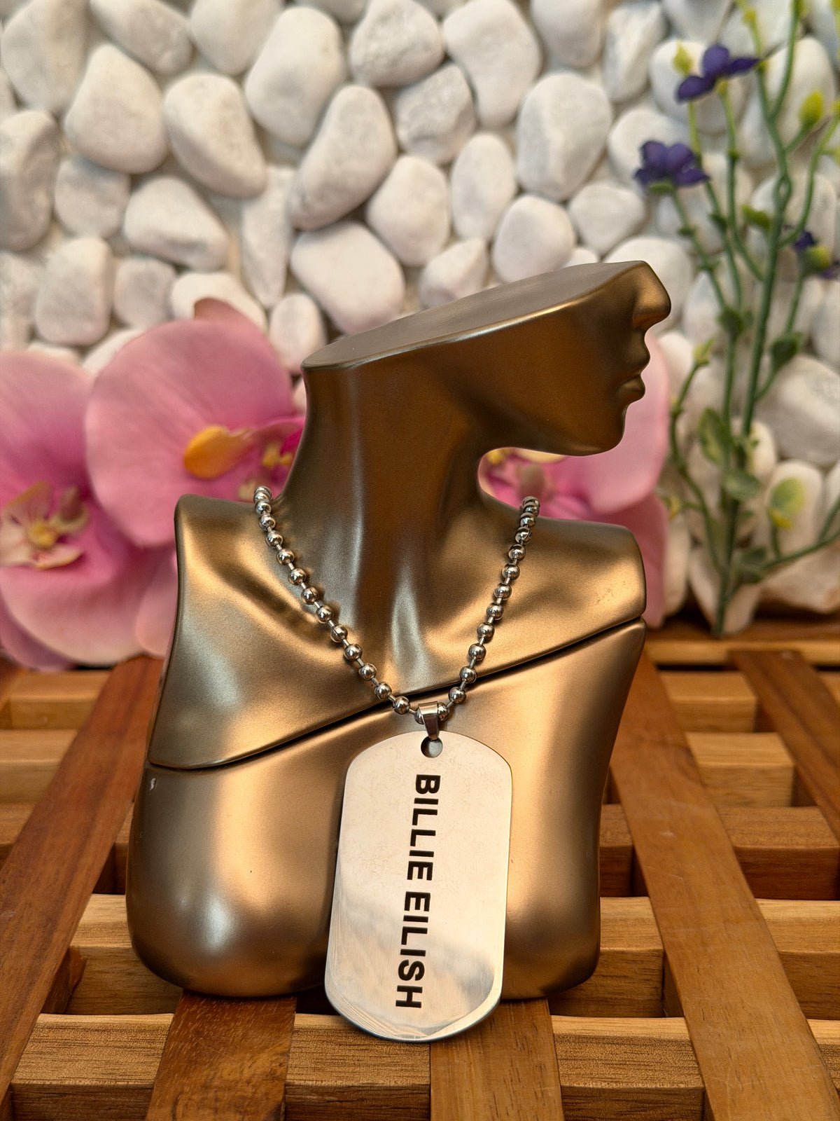 DarkPop Artist Billie eilish Tag Necklace