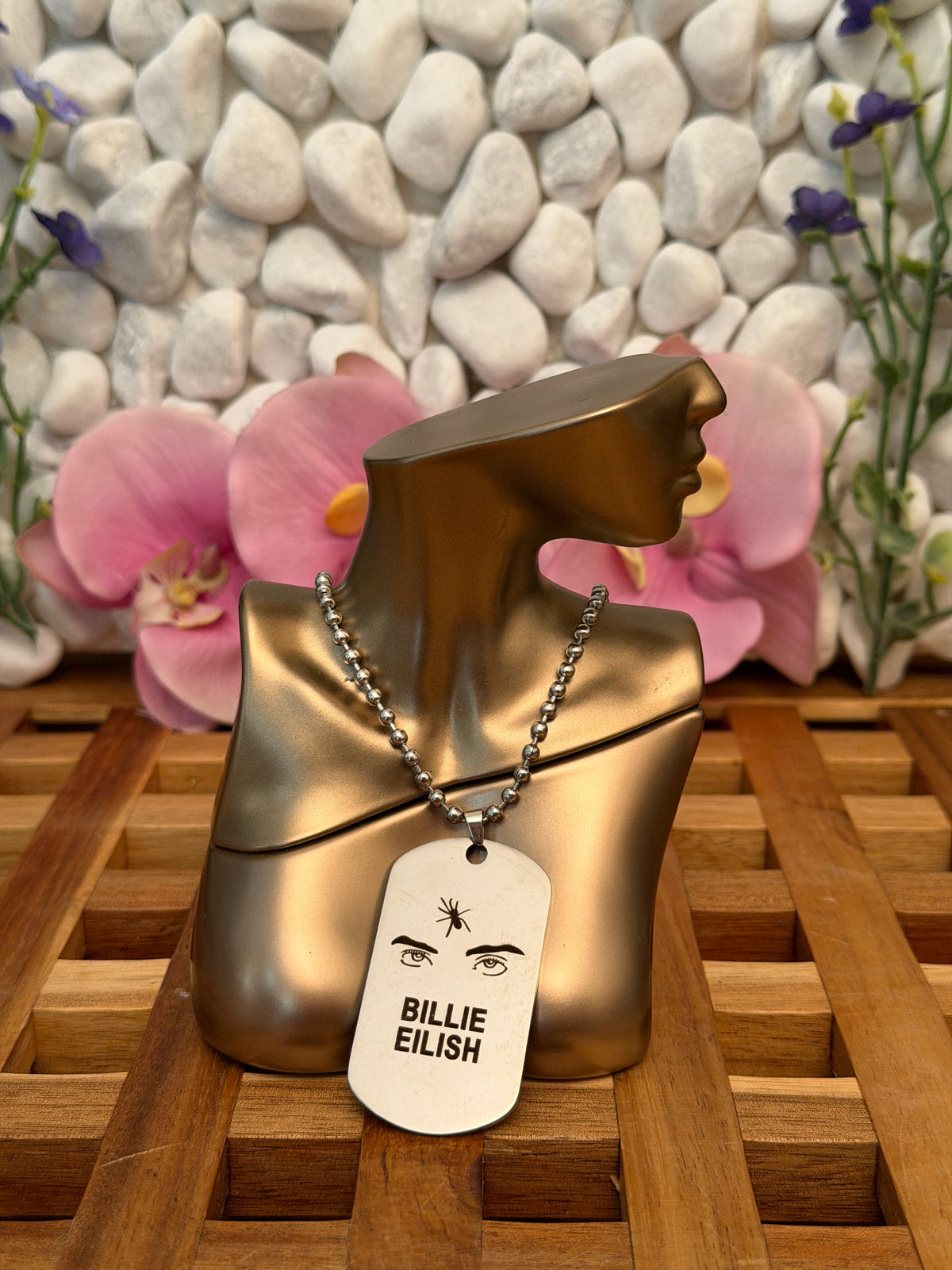 DarkPop Icon Tag Necklace Billie eilish