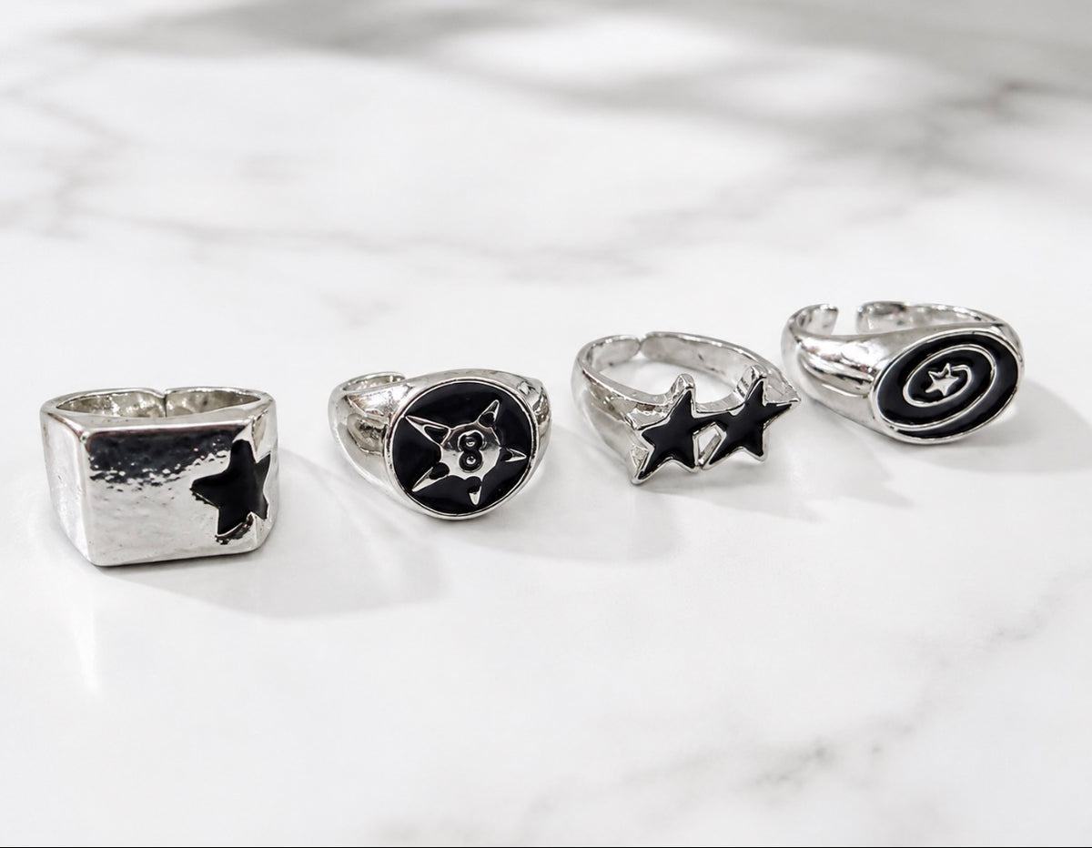 DarkPop Star Ring Set Billie eilish