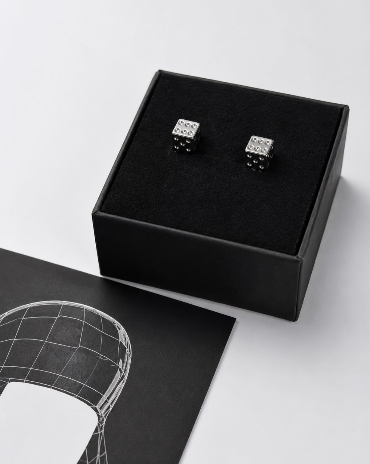 DarkPop Dice Stud Earrings you turn Billie eilish